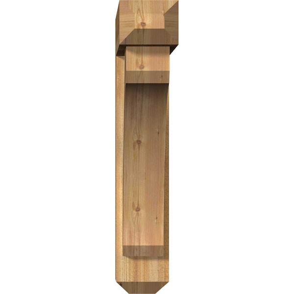 Legacy Craftsman Rough Sawn Bracket W/ Offset Brace, Western Red Cedar, 8W X 34D X 42H